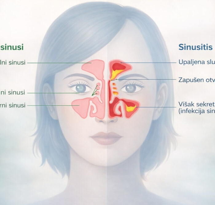 Prehlada ili sinusi – kako prepoznati razliku sinusi pritisak u licu ilustracija 700x665 - Prehlada ili sinusi – kako prepoznati razliku